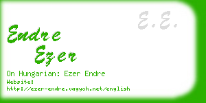 endre ezer business card